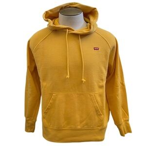 Levi's Classic Logo Hoodie Pullover Sweatshirt Mustard Yellow Adult MEDIUM